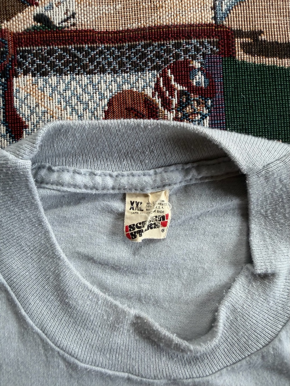 Vintage 80s Men’s Mannino Trucking Company Gray T-shirt - Picture 2 of 5